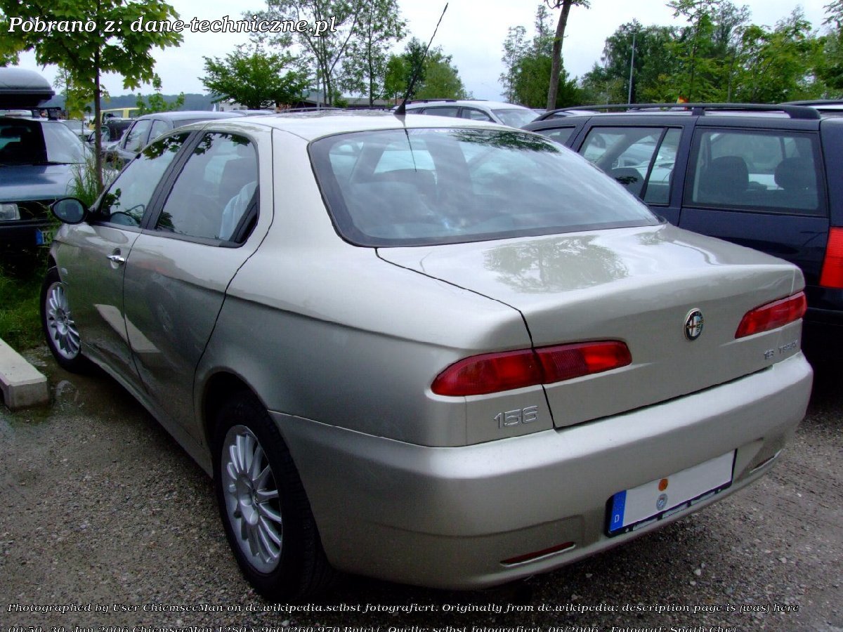 Alfa Romeo 156 facelift 2003 na dane-techniczne.pl