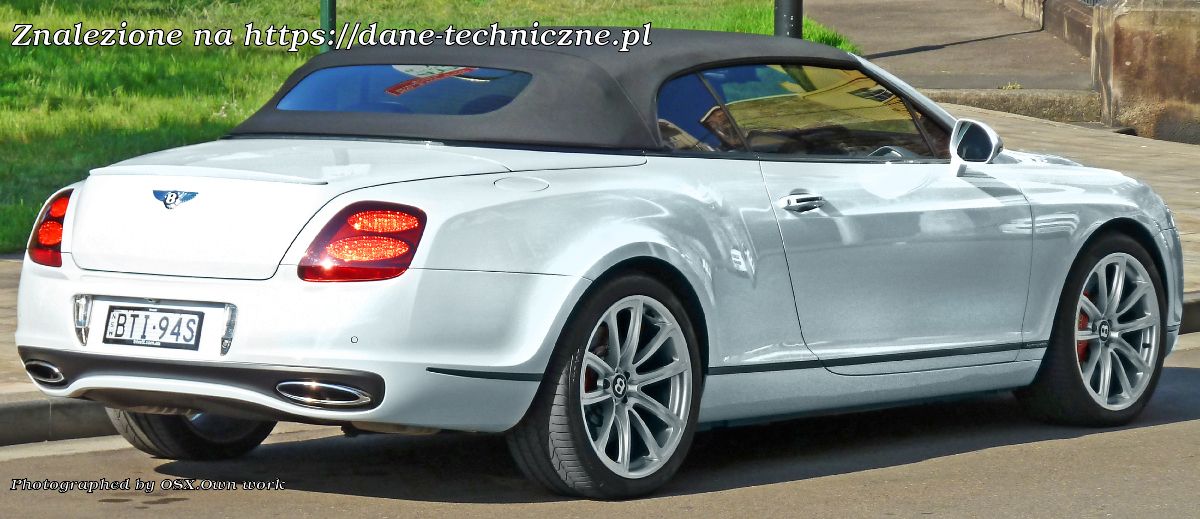 Bentley Continental GT convertible na dane-techniczne.pl