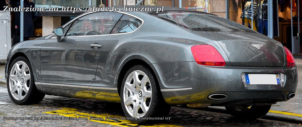 Bentley Continental GT I na dane-techniczne.pl