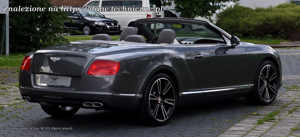 Bentley Continental GT I na dane-techniczne.pl