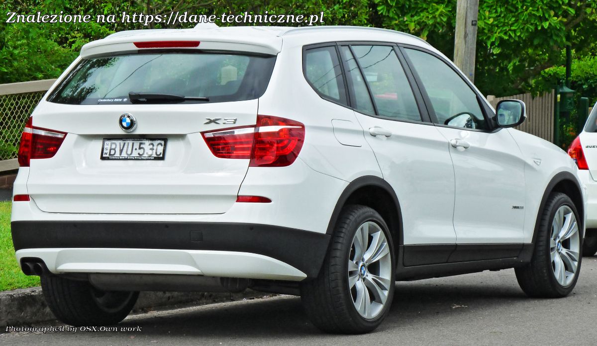 BMW X3 F25 LCI facelift 2014 na dane-techniczne.pl