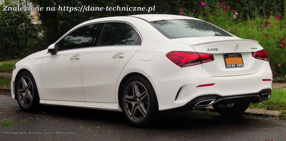 Mercedes-Benz Klasa A Sedan V177 na dane-techniczne.pl